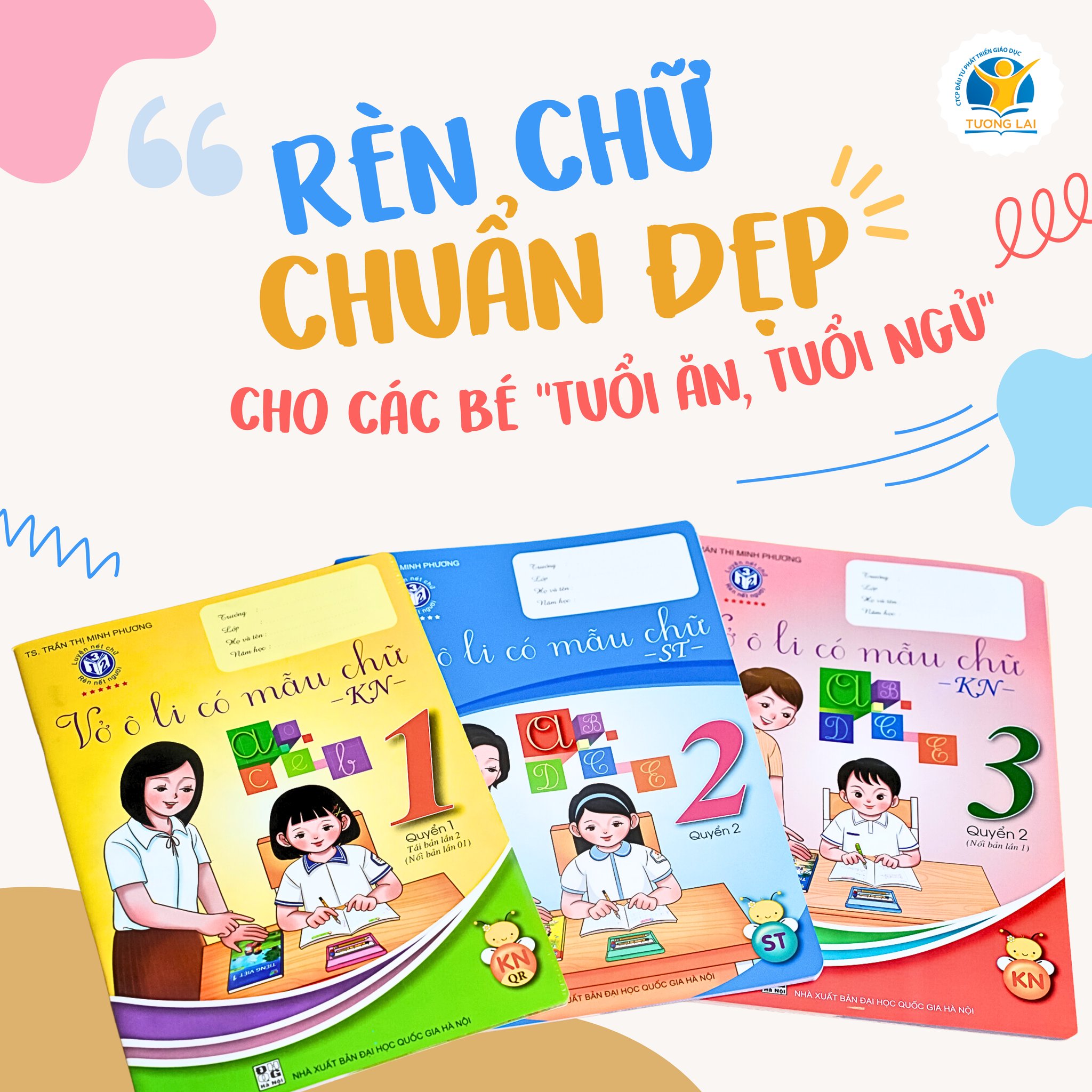 Bộ vở ô li có mẫu chữ rèn chữ chuẩn đẹp từng nét